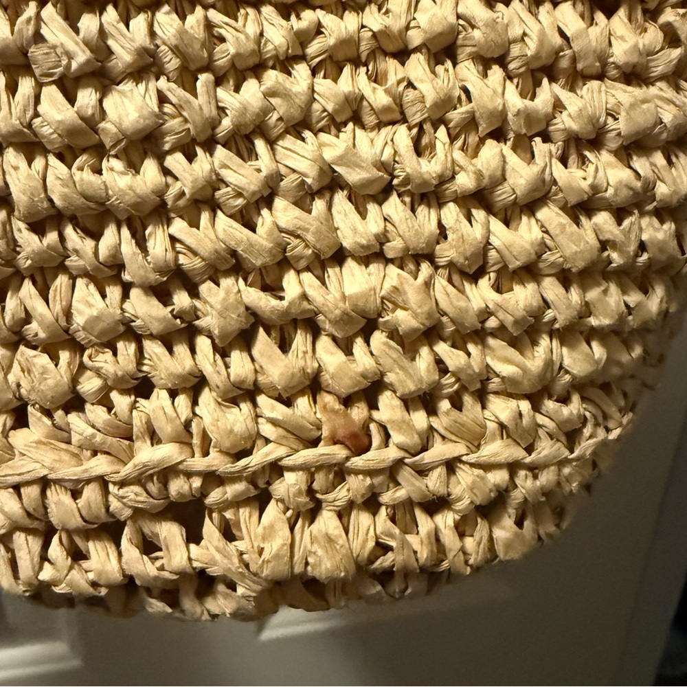 *read description* LOFT Rattan Woven Bag with Ruffle - Picture 2 of 4